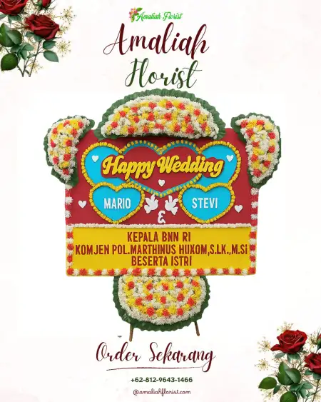 Papan Bunga Pernikahan Lontar